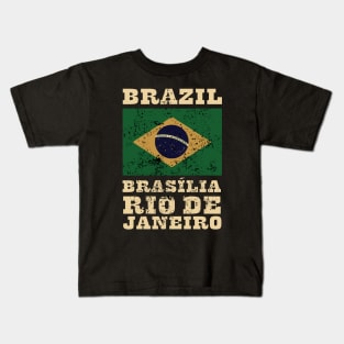 Flag of Brazil Kids T-Shirt